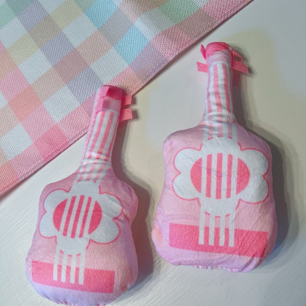 Pink Plush Kawaii Guitars (Set of two)